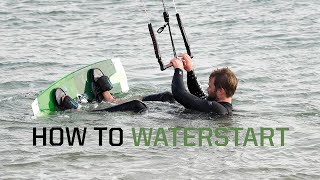 How to waterstart kitesurfing [upl. by Kerri]