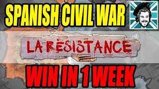 Hearts of Iron IV WIN THE SPANISH CIVIL WAR IN 1 WEEK  La Resistance DLC [upl. by Ru]