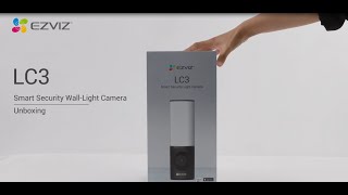 EZVIZ LC3 Smart Security Wall Light Camera  Unboxing [upl. by Beka562]