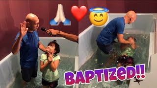 10 YEAR OLD GIRL GETTING BAPTIZED AT CHURCH [upl. by Yntrok470]