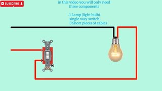 How to Control a Light Bulb using Single Way or OneWay Switchsingle pole switch wiring explained [upl. by Lenad705]