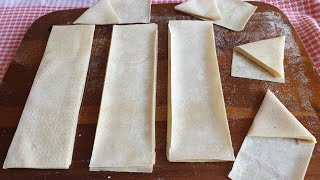 How To Make Samosa PastryPattiStripsPurWrapsSheetsA New Technique Easy amp Crispy [upl. by Fisk]