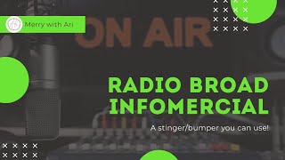 RADIO BROADCASTING SFX INFOMERCIAL [upl. by Dusty]