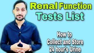 Renal Function Tests List RFT  Kidney Function Tests List KFT [upl. by Osrit802]