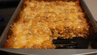 SuperBowl Recipe Taco Tater Tot Casserole [upl. by Eatnom]