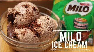 Milo Ice Cream  3 Ingredient Recipe   Homemade Ice Cream Recipe [upl. by Nadbus490]