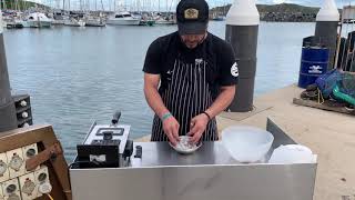 Cajun Fried Cuttlefish  Cooking Demonstration [upl. by Icyak]