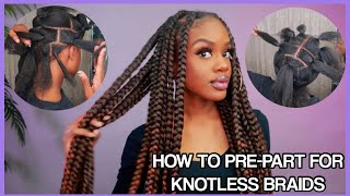 DIY LARGE KNOTLESS BRAIDS HOW TO PREPPART  PART ONE  ADAISHA MIRIAM [upl. by Hanako]