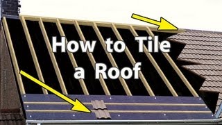 How to TILE A ROOF with Clay or Concrete Tiles  New Roof [upl. by Natsyrt656]