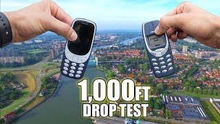 Nokia 3310 vs New Nokia 3310 DROP TEST from 1000 FEET  Durability Review [upl. by Noiraa384]