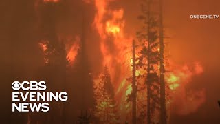 Californias Creek Fire forces evacuations and burns thousands of acres [upl. by Monk]