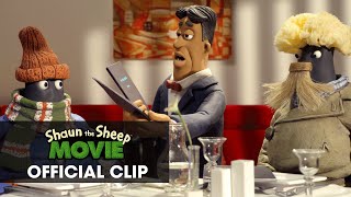 Shaun The Sheep Movie Official Clip – “Restaurant” [upl. by Ramar]