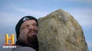 The Strongest Man in History Lifting a 345 Pound Viking Stone Season 1  History [upl. by Dorman247]