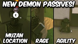 2 NEW Demon Passives Muzan LOCATION  NEW Passives Showcase in Slayers Unleashed  Roblox [upl. by Narret]