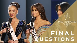 71st MISS UNIVERSE  Final Questions  Miss Universe [upl. by Naga495]