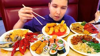 Legendary All You Can Eat Chinese Buffet • MUKBANG [upl. by Minier]