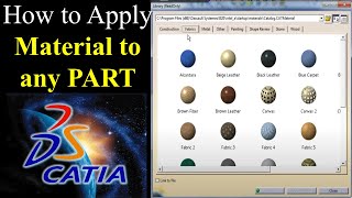 CATIA V5 How to Apply Material to Any Part [upl. by Clerc]