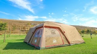 CAMP MASTER FAMILY CABIN 820 TENT REVIEW  South African Camping [upl. by Akimrej]