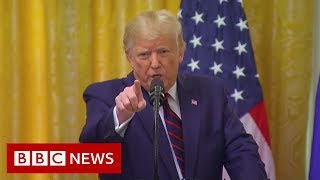 Donald Trump argues with reporter over Ukraine question  BBC News [upl. by Aleda]