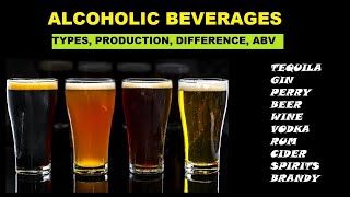 Alcoholic Beverages Typesclassification Difference and ABV [upl. by Ydeh]