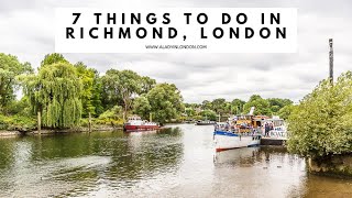 THINGS TO DO IN RICHMOND LONDON  Thames Path  Richmond Park  Richmond Green  Shops  Cafes [upl. by Lanny]