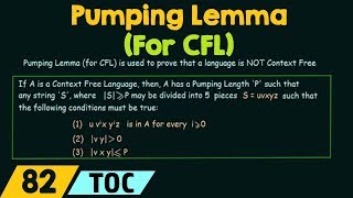 Pumping Lemma For Context Free Languages [upl. by Moriarty]