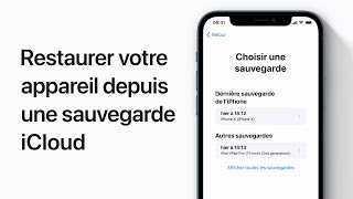 Restaurer un iPhone un iPad ou un iPod touch depuis une sauvegarde iCloud  Assistance Apple [upl. by Eelyk]