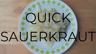 Quick Sauerkraut  Easy Recipes  The Slow 100 [upl. by Chevalier]