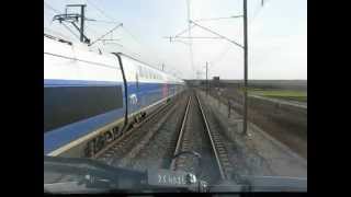 TGV á 320 kmh double ICE3  Fliegende Überholung eines ICE3 durch TGV [upl. by Roderick649]