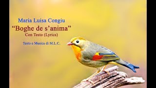 Maria Luisa Congiu  Boghe de sAnima  con Testo Lyrics [upl. by Mab]