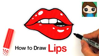 How to Draw Lips Easy [upl. by Atihana]