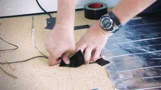 Installing electric floor heating under laminate flooring [upl. by Mal]