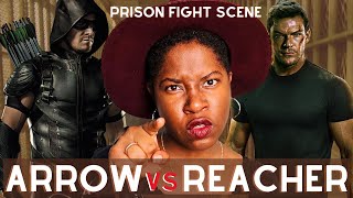 Arrow vs Reacher  Prison Fight Scene Reaction [upl. by Ralat468]