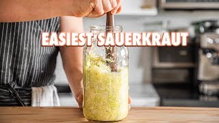 How To Make The Easiest Homemade Sauerkraut [upl. by Rabiah]