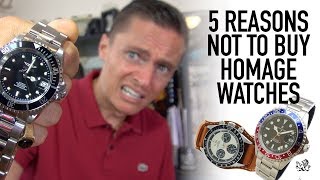 5 Reasons NOT To Buy A Homage Watch  Are Steinhart Parnis Invicta amp Alpha A Waste Of Money [upl. by Aubrette442]