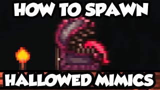 Terraria 13  How To Spawn Hallowed Mimics A New Terraria 13 Monster Key of Light [upl. by Christis]