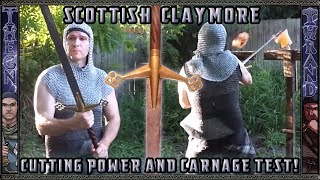 Scottish Claymore Sword Cutting Power amp Carnage Test [upl. by Araccot664]