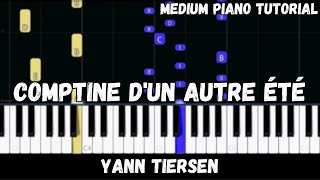 Yann Tiersen  Comptine dun autre été Amélie Medium Piano Tutorial [upl. by Theo]