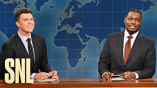 Weekend Update Colin Jost and Michael Che Swap Jokes for Season 46 Finale  SNL [upl. by Earej]