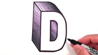 How to Draw the Letter D in 3D [upl. by Annie]