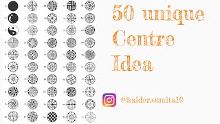 50 Easy Mandala Patterns For Beginners  Unique Centre Idea [upl. by Lontson]