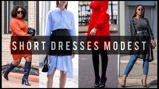 How to Wear SHORT Dresses Skirts MODESTLY  Modesty Hacks [upl. by Storm]