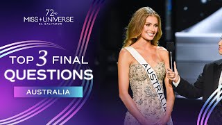 72nd MISS UNIVERSE  Australias Final Question  Miss Universe [upl. by Marr]