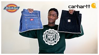 Dickies vs Carhartt Dickies 874 DoubleKnees Carpenter Jeans and More [upl. by Nim]