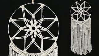 DIY Atrapasueños en MACRAME  paso a paso  DIY Macrame Dreamcatcher Tutorial [upl. by Figone]