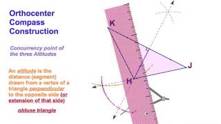 54 Orthocenter Compass Construction  obtuse triangle [upl. by Aela128]