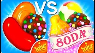 Candy Crush Saga VS Candy Crush Soda Saga Gameplay HD [upl. by Tonya]