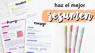 CÓMO HACER RESÚMENES ORGANIZADOS PARA ESTUDIAR Tips de Estudio [upl. by Nnaed]