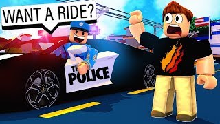 COP GAVE ME A RIDE in HIS LAMBO Roblox Jailbreak [upl. by Eibloc]