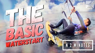 Kiteboarding The Basic Waterstart N 2 Minutes [upl. by Reizarf]